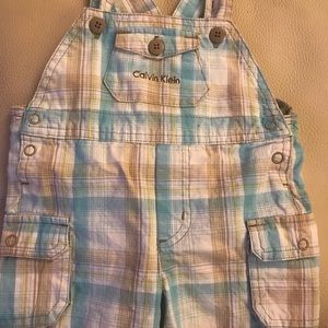 6 months Calvin Klein Plaid Overalls